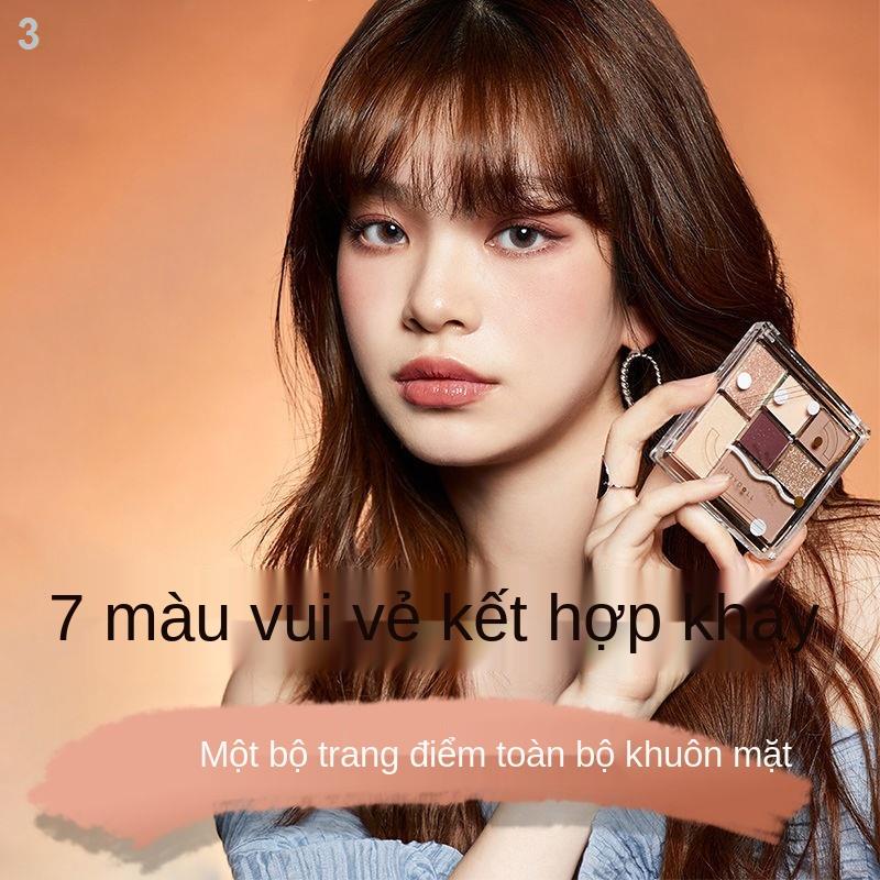 ۩℗₪Blossoming cùng một bảng phấn mắt 7 màu vui tươi kết hợp trang điểm má hồng độ bóng cao sửa chữa mờ bữa tiệc sinh viê | BigBuy360 - bigbuy360.vn