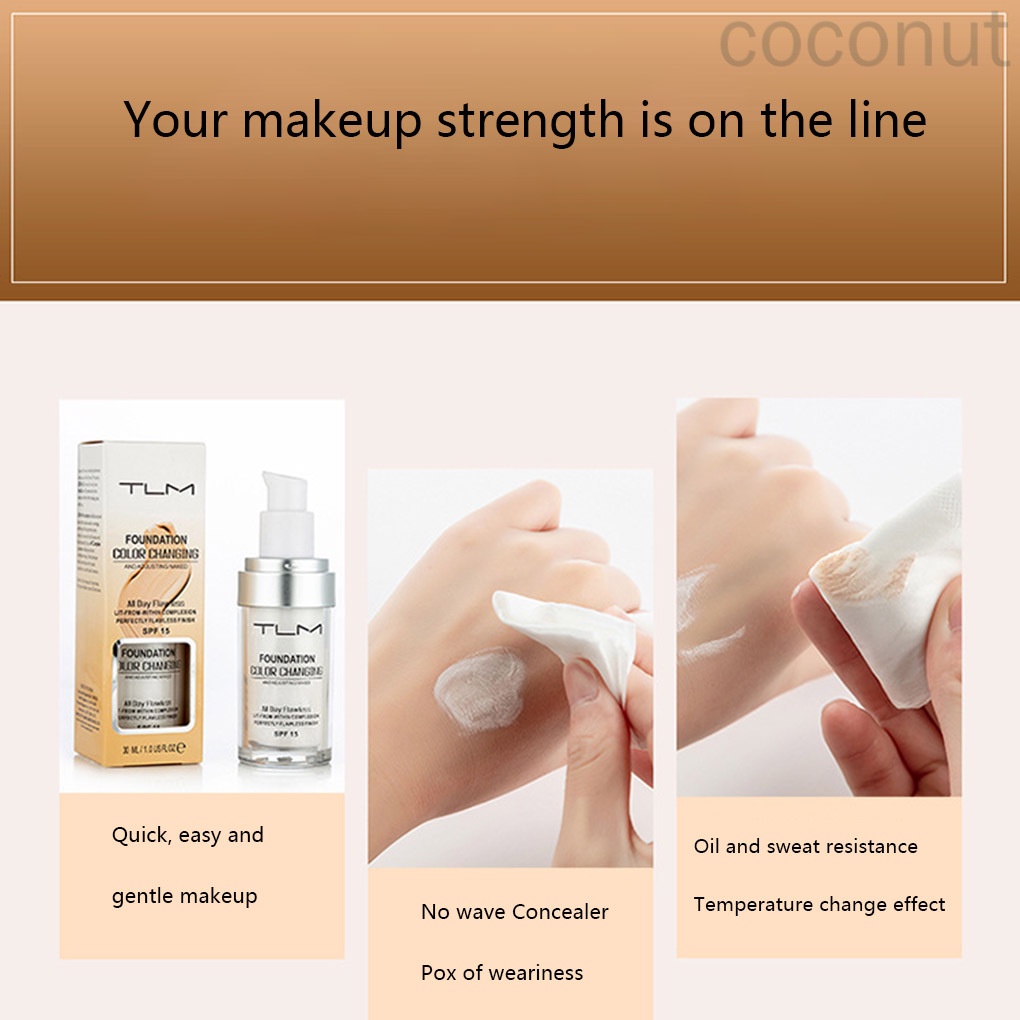 Kem nền BB che khuyết điểm thay đổi màu sắc lâu trôi cho nữ 30ml
 | BigBuy360 - bigbuy360.vn