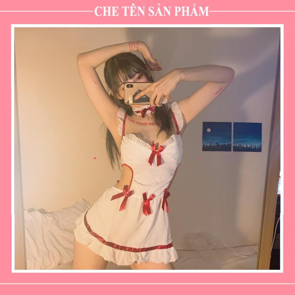 Váy ngủ cosplay y tá, đầm ngủ cosplay y tá, tiểu thư sexy gợi cảm
