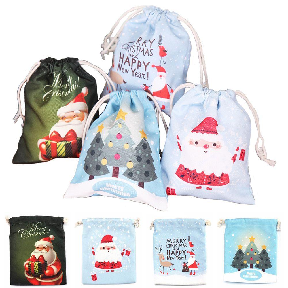 Túi Vải Canvas Đựng Quà Giáng Sinh Hình Chiếc Tất Độc Đáo