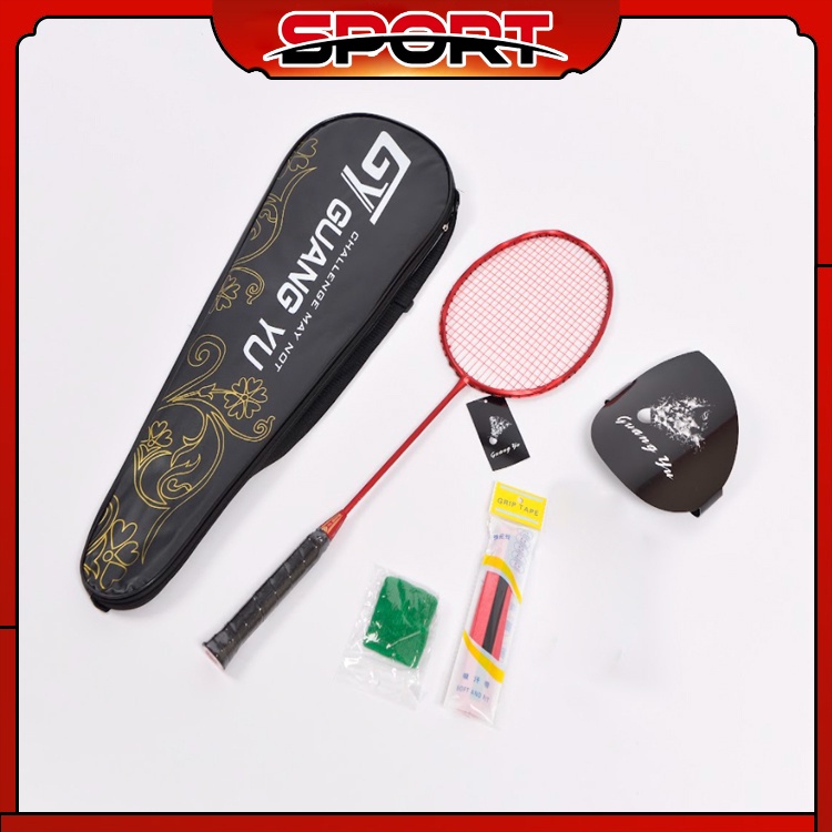 Vợt Cầu Lông 5U Full carbon khung xoắn gợn sóng lưới đan sẵn 9kg - V06