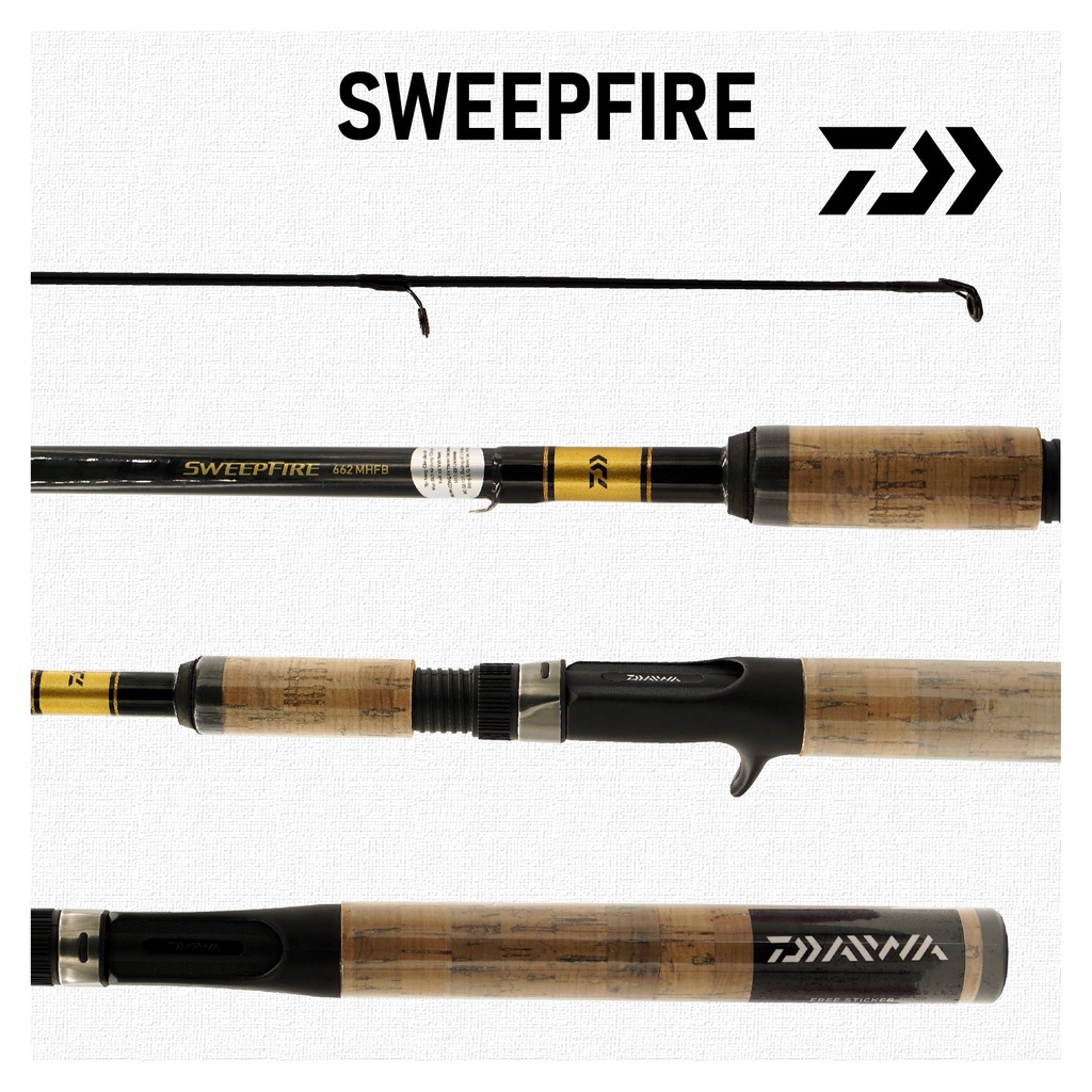 CẦN CÂU MÁY ( NGANG- ĐỨNG ) LURE DAIWA SWEEPFIRE