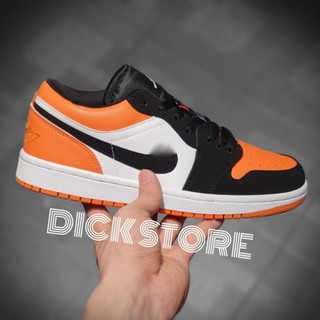 >ẢNH THẬT-HÀNG THẬT< Giày sneaker JD1 thấp cổ đen cam da lộn jodan bóng rổ dành cho nam và nữ