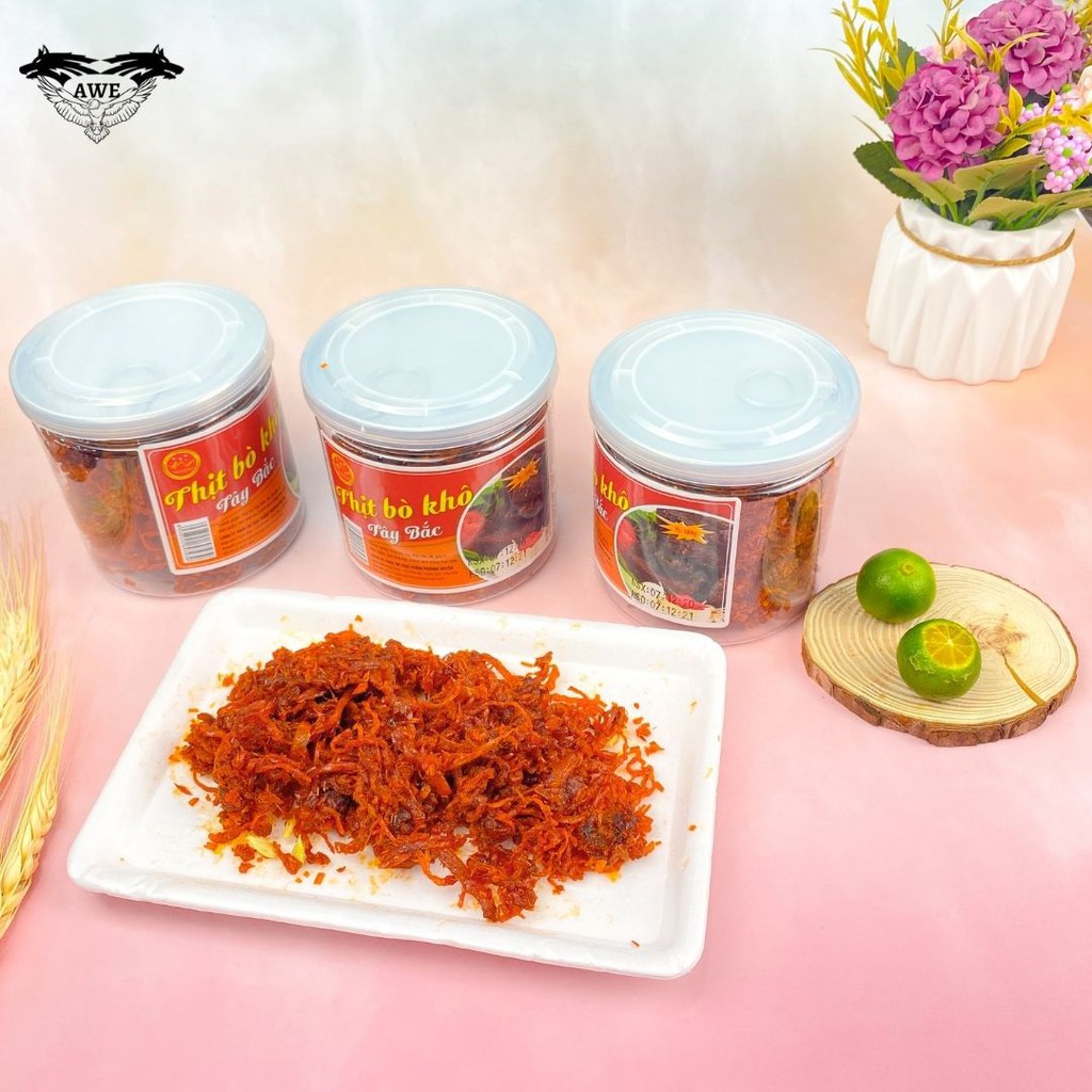 [HÀNG CAO CẤP] Khô Bò, Thịt Bò Khô Sợi Tây Bắc Mượt Lee 180gr