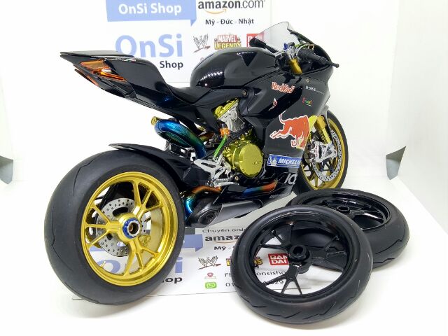 DUCATI 1199 PANIGALE VER RED BULL 1/12 TAMIYA MÔ HÌNH XE ĐỘ