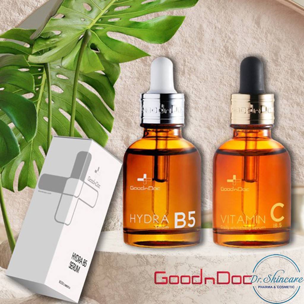 [CHÍNH HÃNG] Serum dưỡng ẩm trắng sáng da, mờ thâm nám, chống lão hóa GOODNDOC HYDRA B5 SERUM 30ml