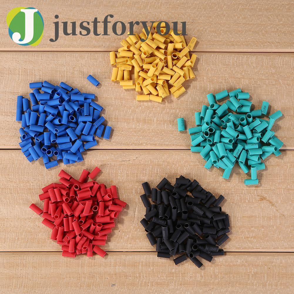 Justforyou 500pcs Polyolefin Heat Shrink Tube Insulated Shrinkable Wrap Cable Sleeve