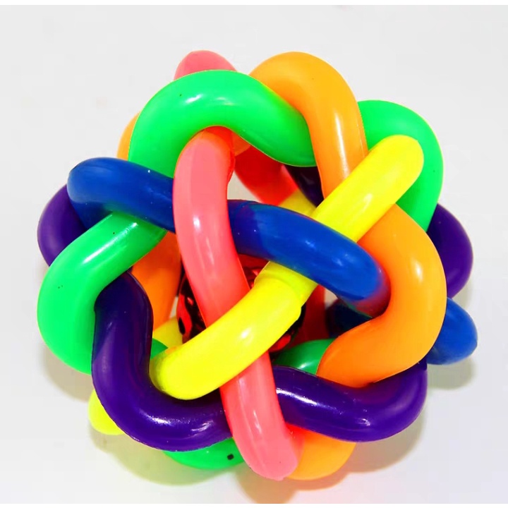 Đồ Chơi Bóng Cao Su Cầu Vồng Có Chuông Cho Chó Mèo - Hàng Loại 1 Siêu Chắc Đẹp