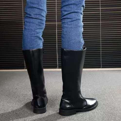 Giày Bốt Da Lót Cotton Dáng Dài Kiểu Quân Đội Thời Trang Thu Đông Cho Nam Và Nữ Giày Boots Quân Đội Thời Trang Cá Tính