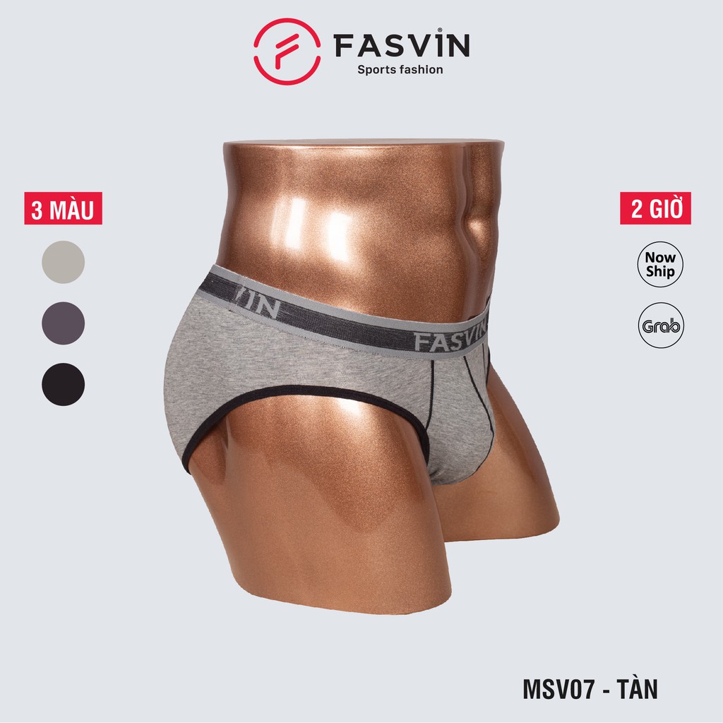 Quần lót nam Fasvin MSV2007.SG vải cotton chun dày dặn mềm mại co giãn dễ chịu phom đẹp