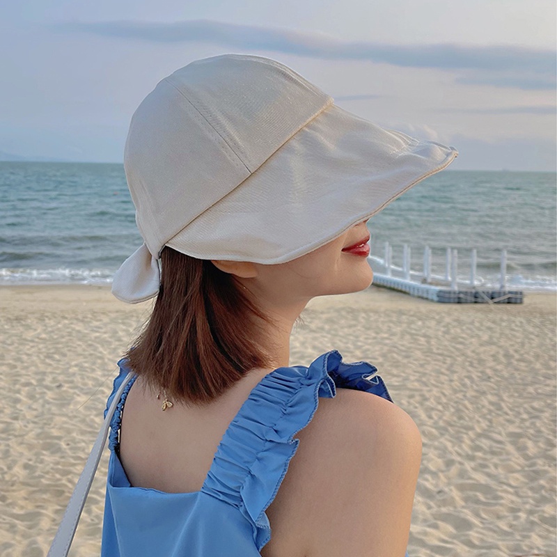 Mũ Tai Bèo Vành Rộng Chống Tia UV Có Thể Gấp Gọn Thời Trang Mùa Hè Tiện Dụng