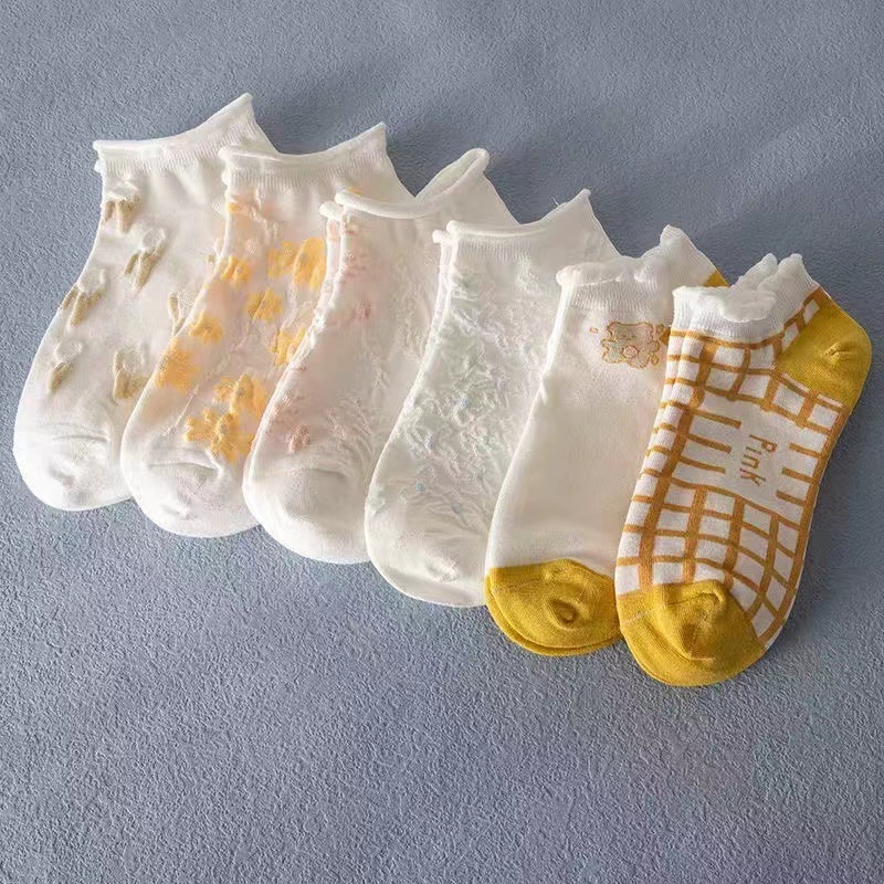 Vớ Cotton Nữ Cổ Ngắn Phong Cách Hàn Quốc