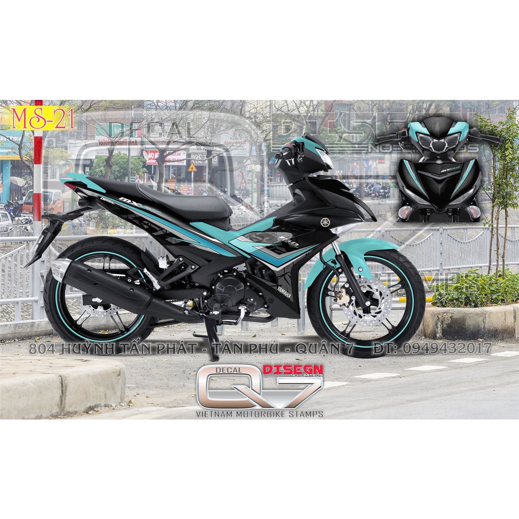 TEM RỜI EXCITER 150 XANH ĐEN