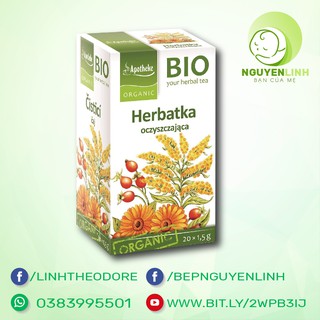 Trà thanh lọc cơ thể hữu cơ Apotheke hộp 20 gói