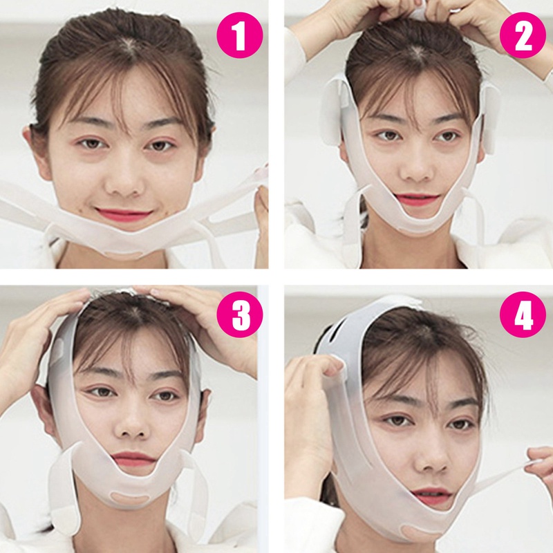 [Hàng mới về] Mặt Nạ Silicon Tạo Cằm Chữ V Làm Thon Gọn Khuôn Mặt