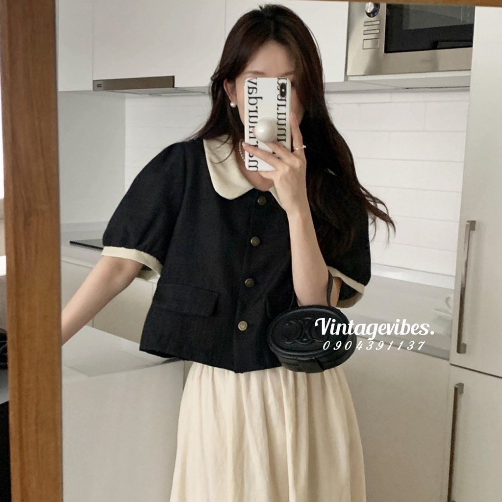 Áo sơ mi Hàn Quốc, Áo sơ mi tiểu thư cổ bèo phong cách thanh lịch style Ulzzang | BigBuy360 - bigbuy360.vn