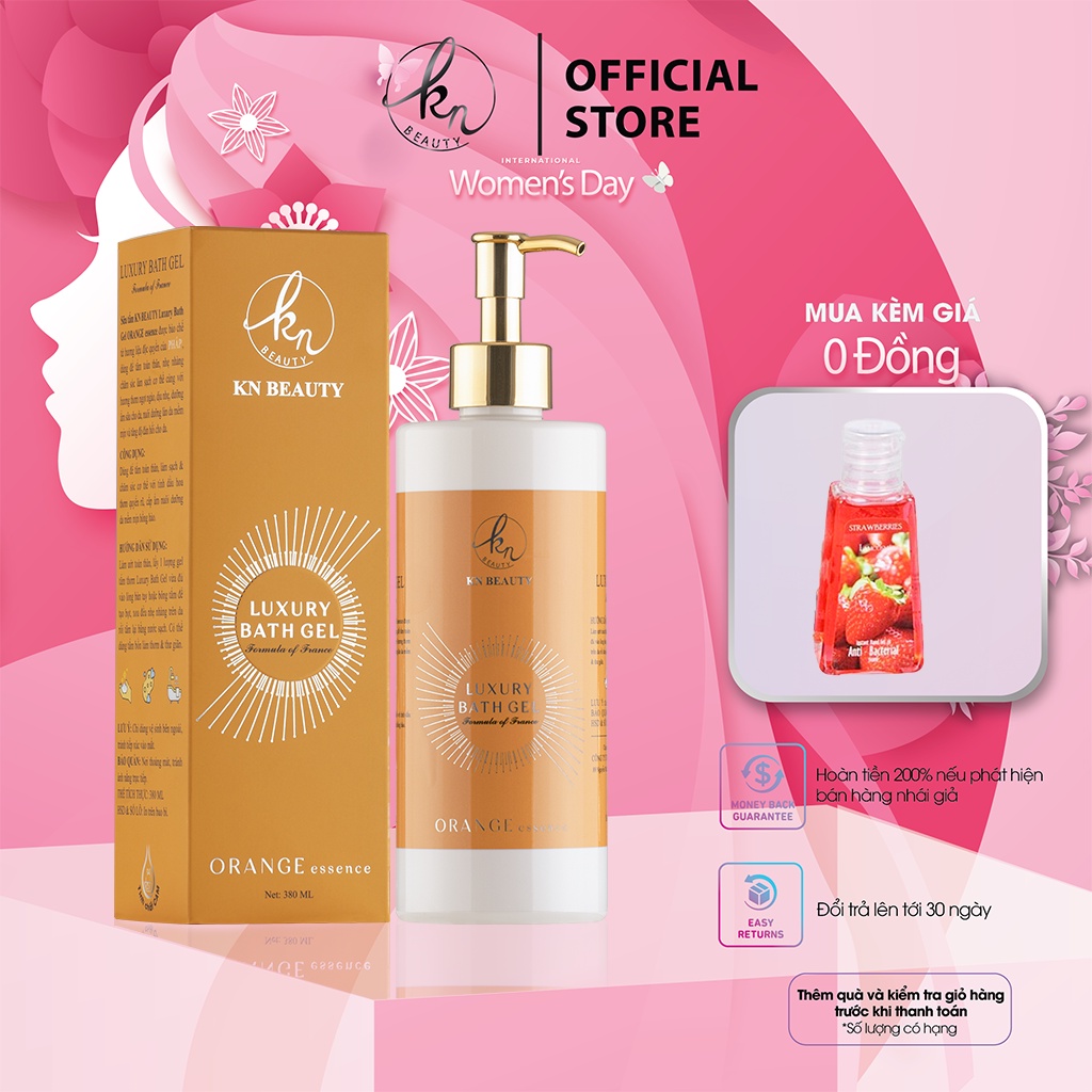 Sữa tắm tinh chất Cam KN Beauty – Luxury Bath Gel ORANGE essence 380ml