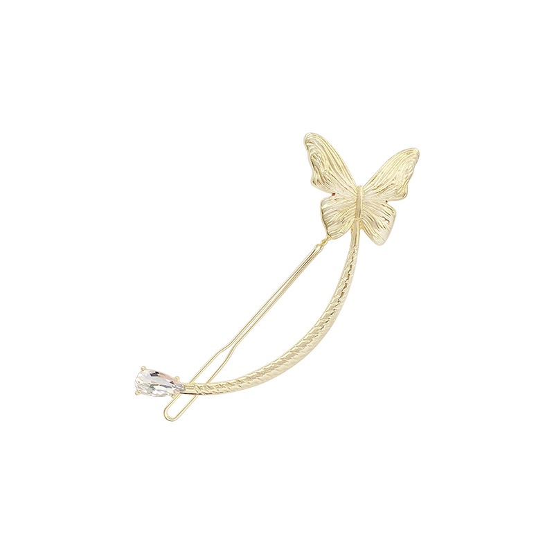Kẹp Tóc Hình Bướm Đính Đá Zircon Phong Cách Hàn Quốc Cho Nữ