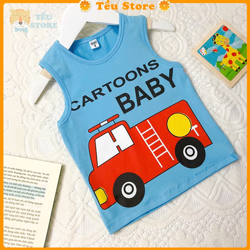 Áo Ba Lỗ Bé Trai -SALE- Áo Ba Lỗ Cho Bé YOOKIDS Chất Cotton Thấm Hút Mồ Hôi, Co Giãn 4 Chiều Size 6- 20kg Từ 1 - 5 Tuổi