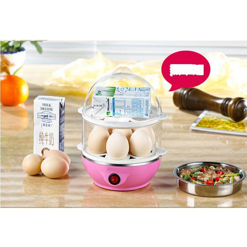 Máy luộc trứng và hấp thực phẩm Mini Egg - 2 tầng - pa-618