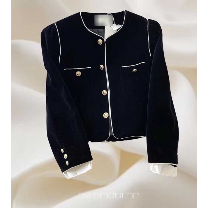 Áo khoác nhung form cứng cúc mạ sang trọng 🔥🔥🔥