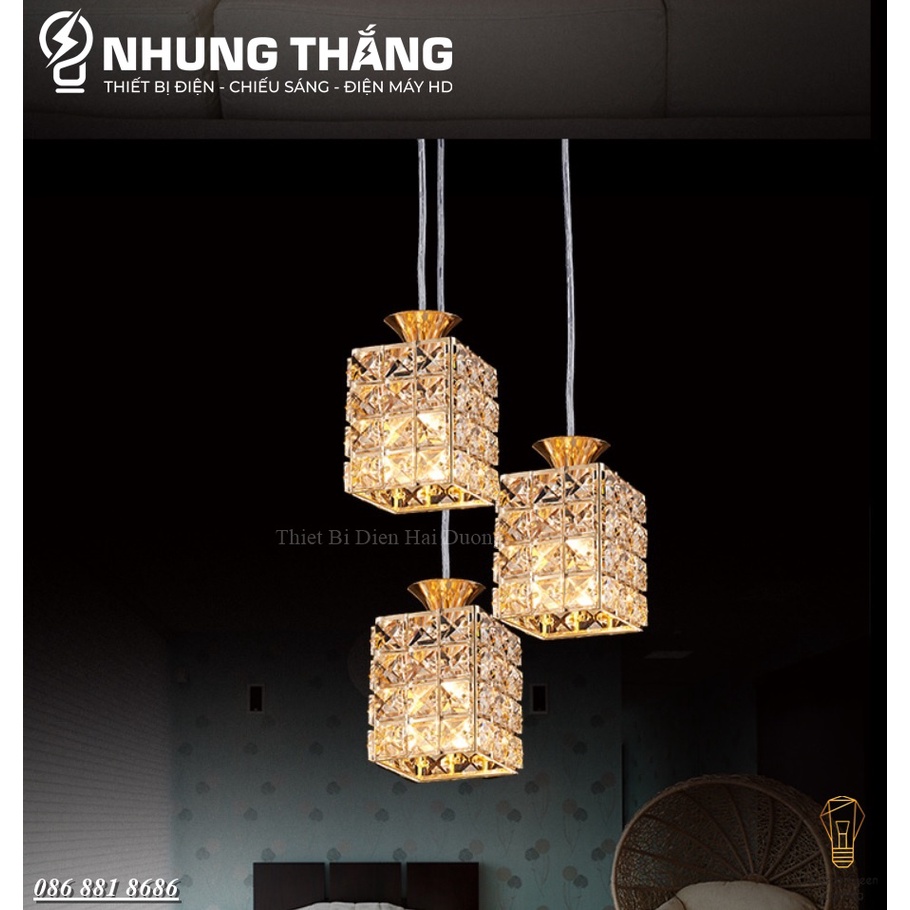 Đèn Thả Trang Trí Pha Lê Cao Cấp SJ-049 Decor Vintage - Phong Cách Bắc Âu - Bảo Hành 12 Tháng - Tặng Kèm 3 Bóng Led