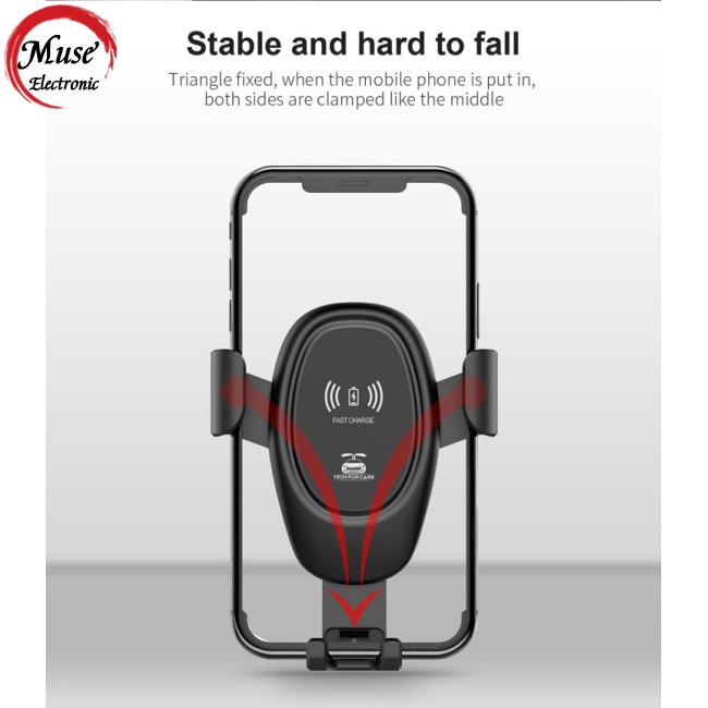 Bộ Sạc Xe Hơi Không Dây 10w D02 Có Thể Điều Chỉnh Cho Màn Hình 4-7 Inch Có Đầu Vào Micro-usb