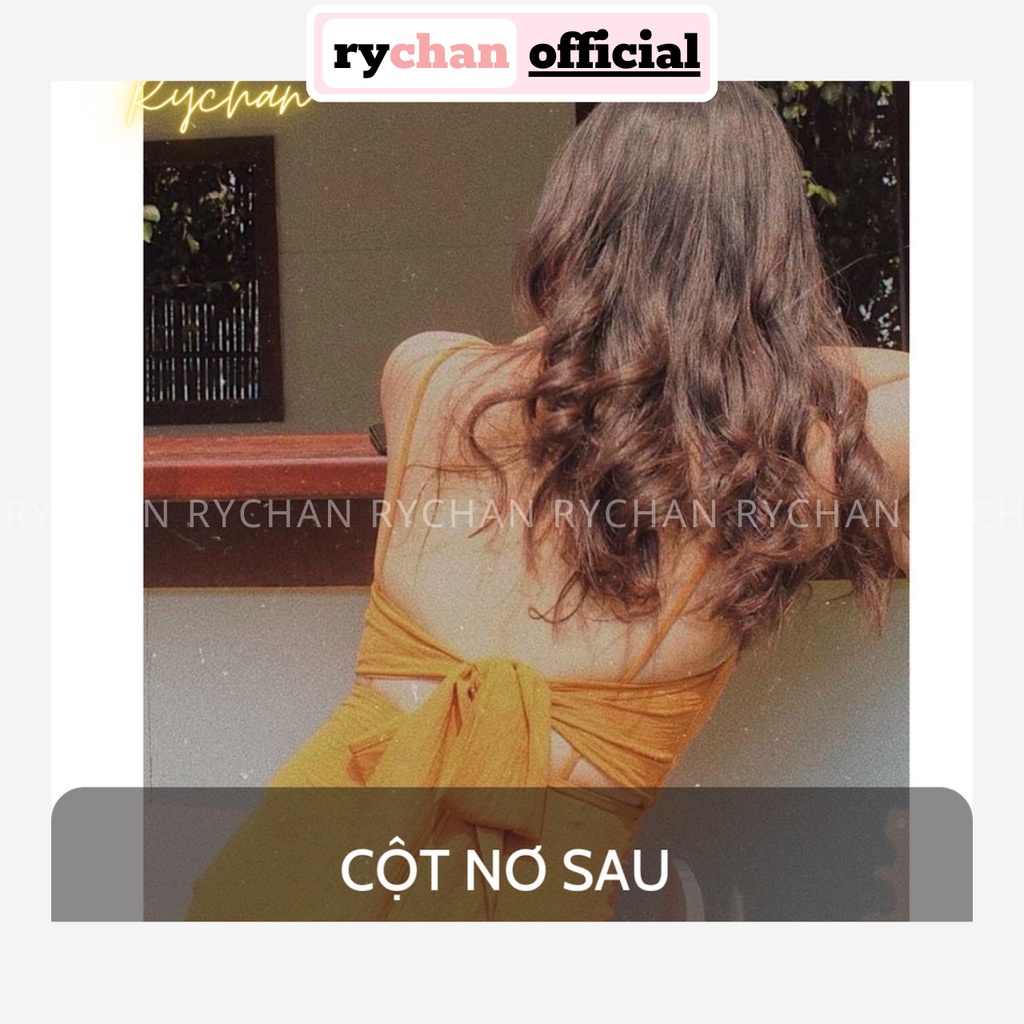 Đầm Maxi Đi Biển Hai Dây Cột Nơ Lưng Hai Màu | Đầm Masi Dạo Biển Du Lịch 2 Dây Màu Trắng Màu Vàng - DM0133