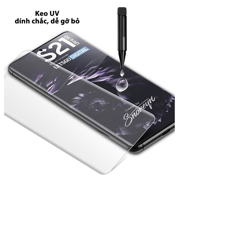 Kính cường lực UV cho Samsung S21/ S21 Plus/ S21 Ultra Full màn hình trong suốt