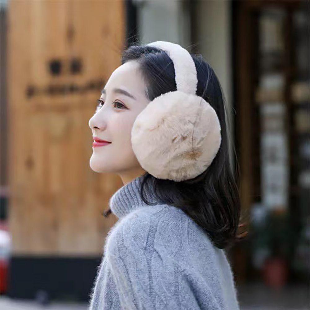 Chụp Tai Giữ Ấm Mùa Đông Bằng Vải Bông Thoải Mái Thời Trang Dành Cho Nữ