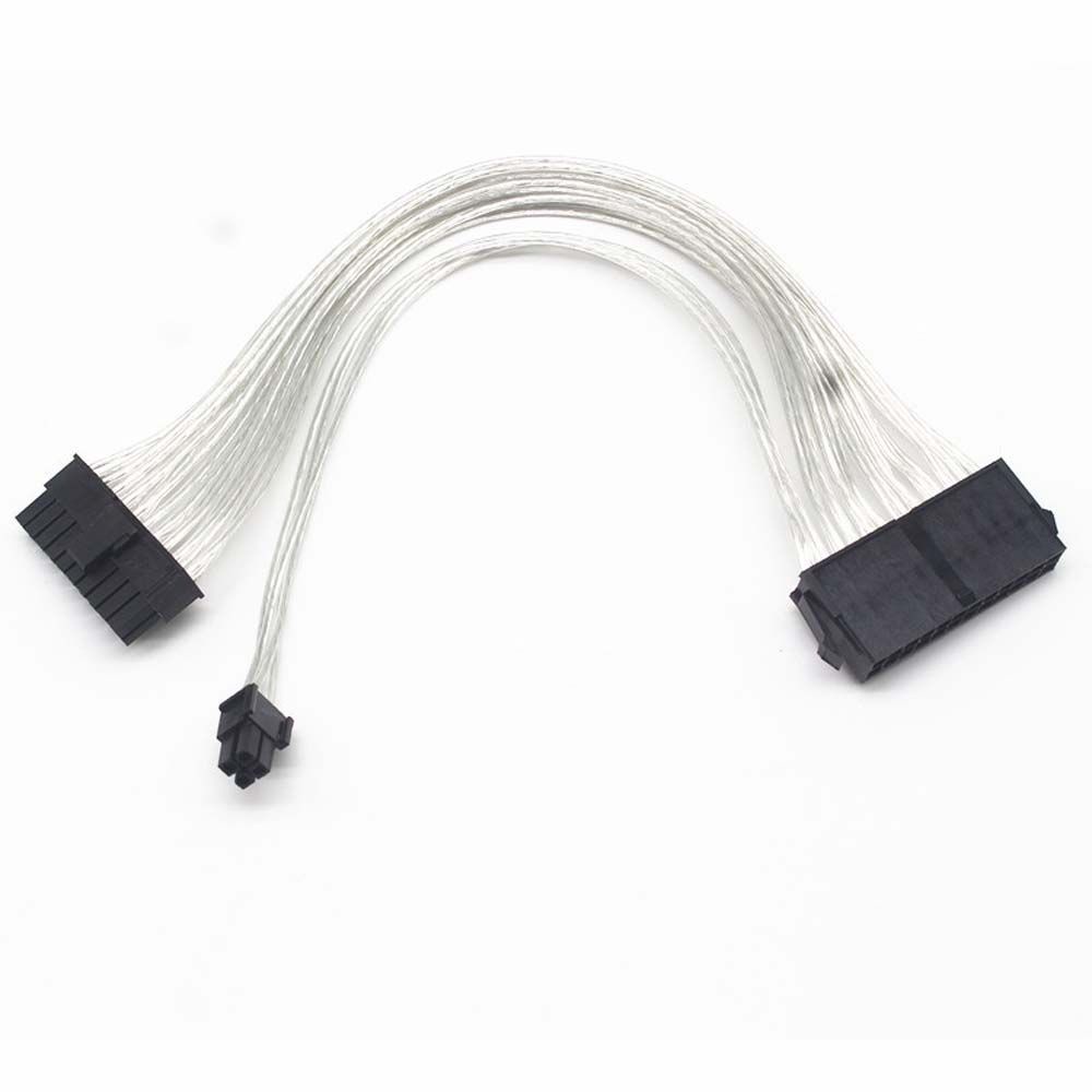 Dây cáp nguồn mở rộng BERNARDO 30cm PSU nối dài cho máy tính đầu cắm sang ổ cắm 24 Pin 20+4Pin