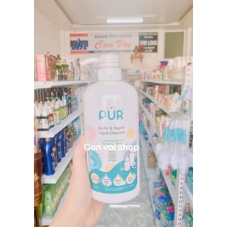 Nước rửa bình sữa và núm ti cao cấp Pur