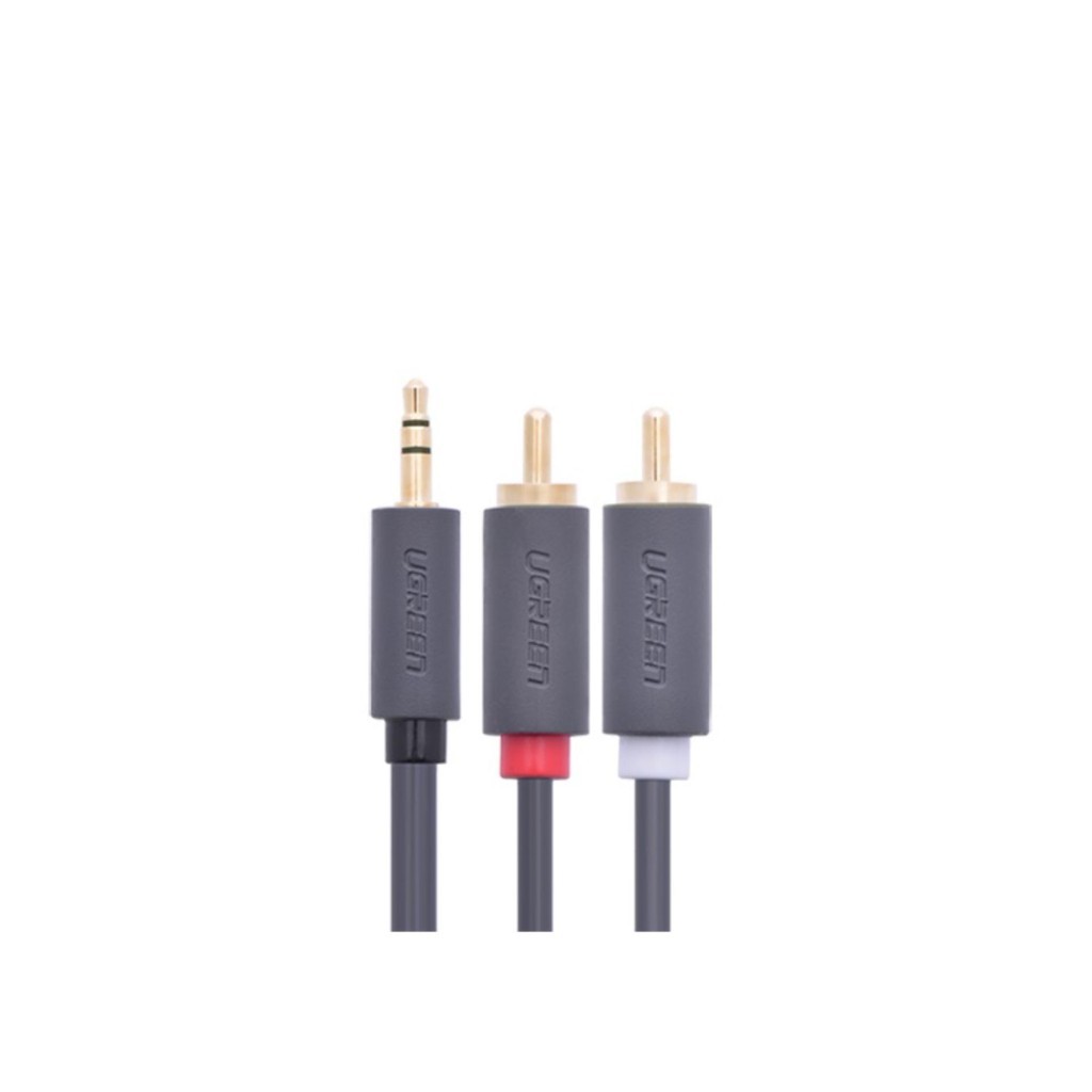 Dây chuyển đổi 3.5mm ra 2RCA (HOA SEN) UGREEN AV102 (ĐEN) ✔HÀNG CHÍNH HÃNG ✔