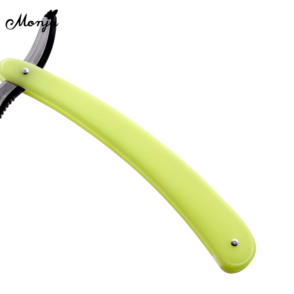 Dao cạo thủ công MONJA hai mặt gấp lại được dạng thẳng sử dụng cho lông mày râu tóc tại salon