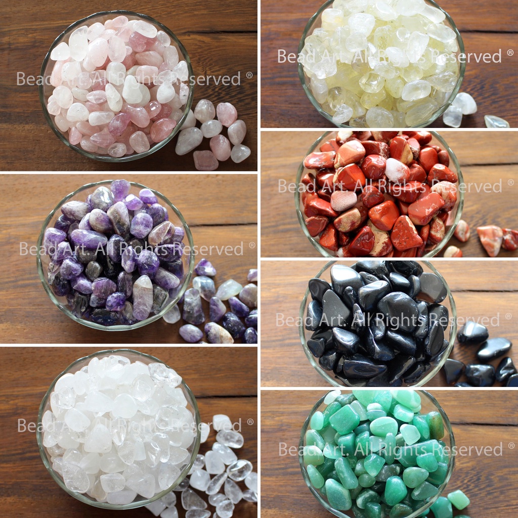 Đá Vụn Mài Nhẵn, Đá Phong Thuỷ, Đá Thanh Tẩy, Tarrot, Trang Trí Nhà S50  - Bead Art
