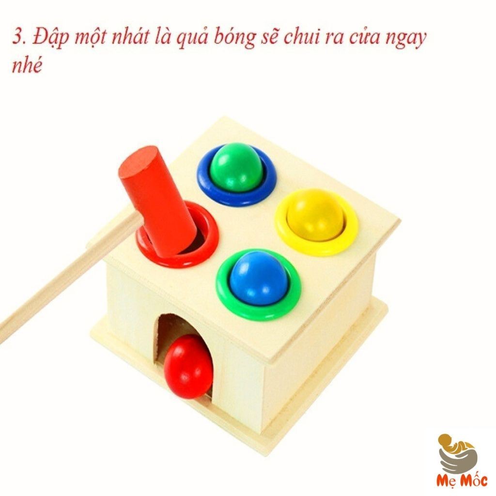 Đồ Chơi Đập Bóng Hammer Case Nhiều Màu Sắc Vui Nhộn Bằng Gỗ Cho Bé Tư Duy Thông Minh  - Shop Mẹ Mốc ,ĐB