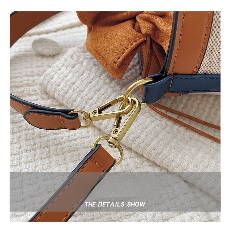 Túi đeo vai bằng vải canvas phong cách retro thời trang 2022