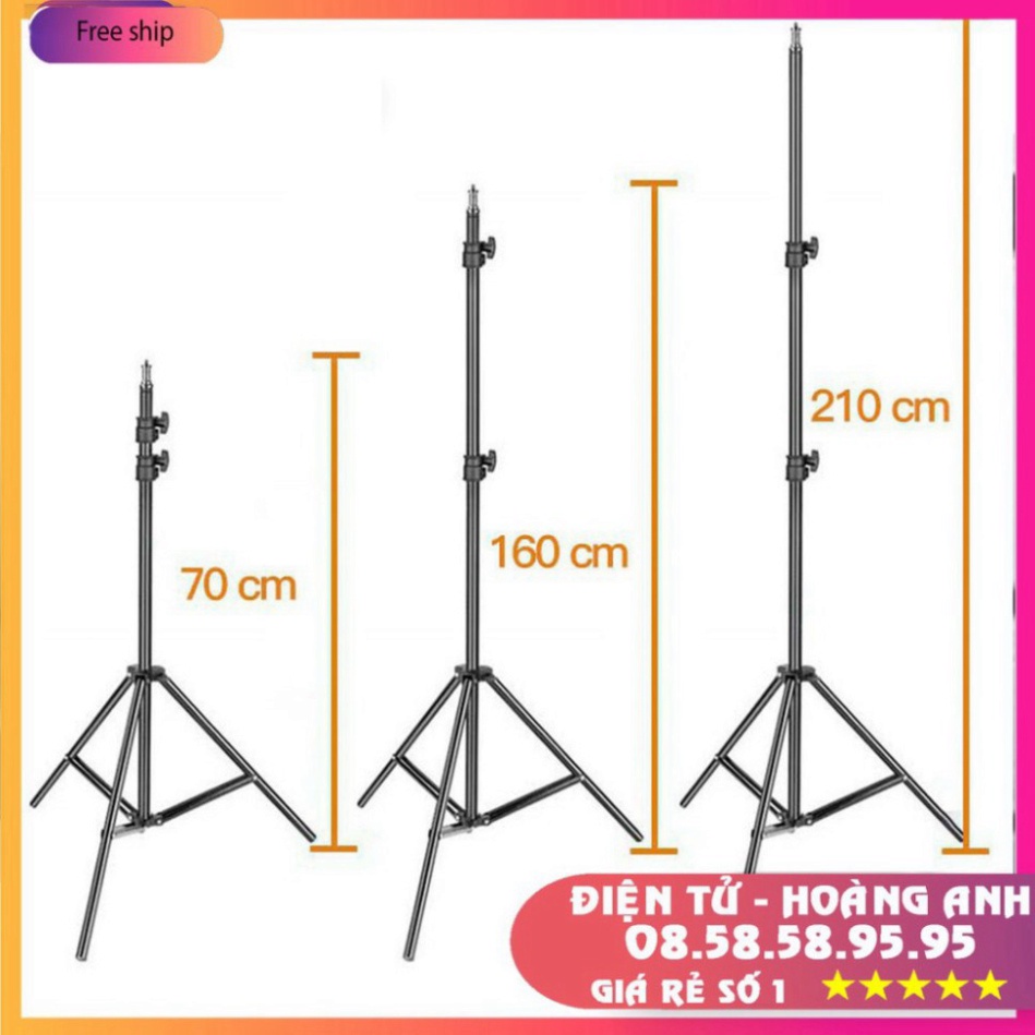 Chân đèn livestream cao 2.1M studio, chân đèn Flash cho livestream chụp ảnh, quay phim
