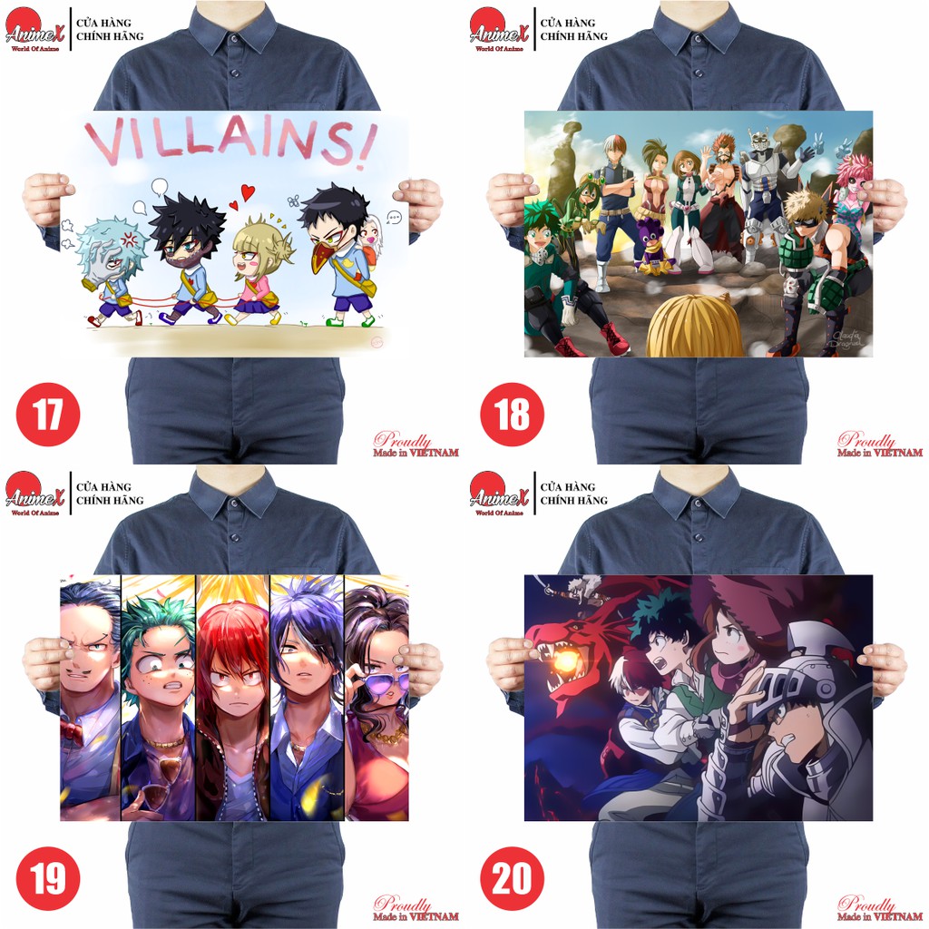 Tấm Poster Áp Phích A3 Anime My Hero Academia - Boku no Hero Academia - Học viện siêu anh hùng by AnimeX