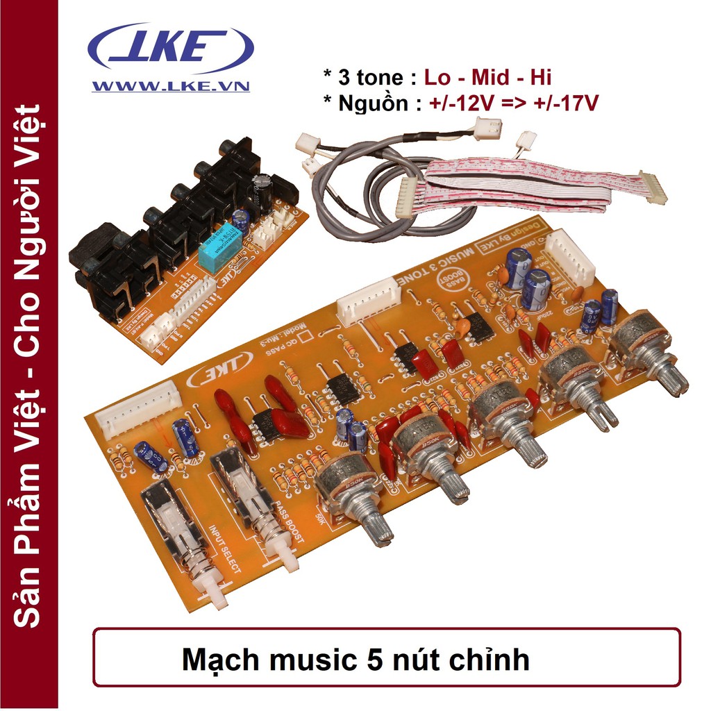 Mạch music 5 nút chỉnh LKE