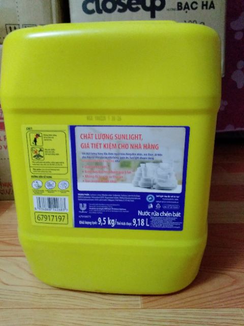 Nước rửa chén Sunlight can 9.5 kg