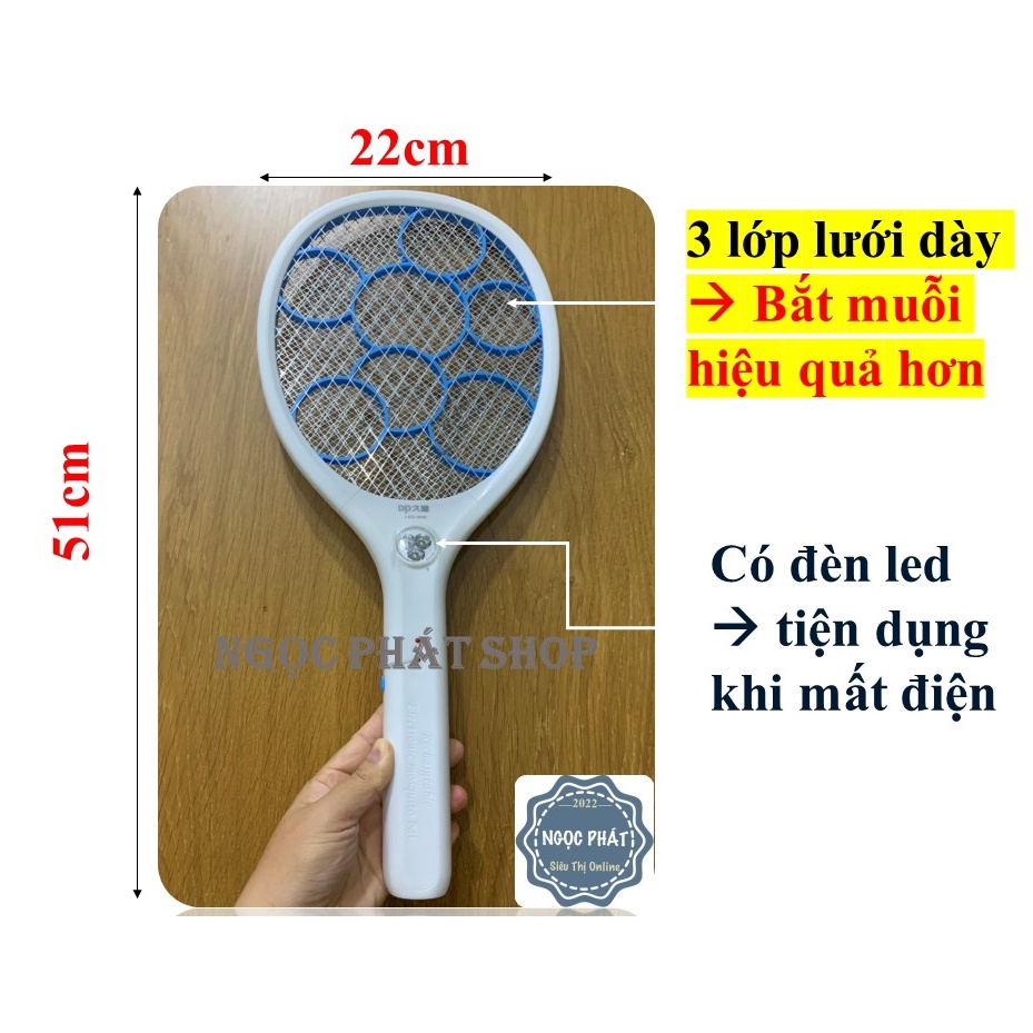 VỢT MUỖI CAO CẤP- CÓ ĐÈN LED - DP 809