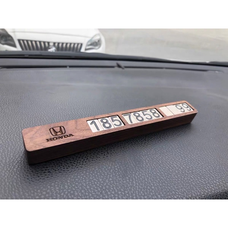 Bảng Gài Số điện Thoại Gỗ Mộc Tự Nhiên Điêu Khắc Logo Theo hãng xe sang trọng