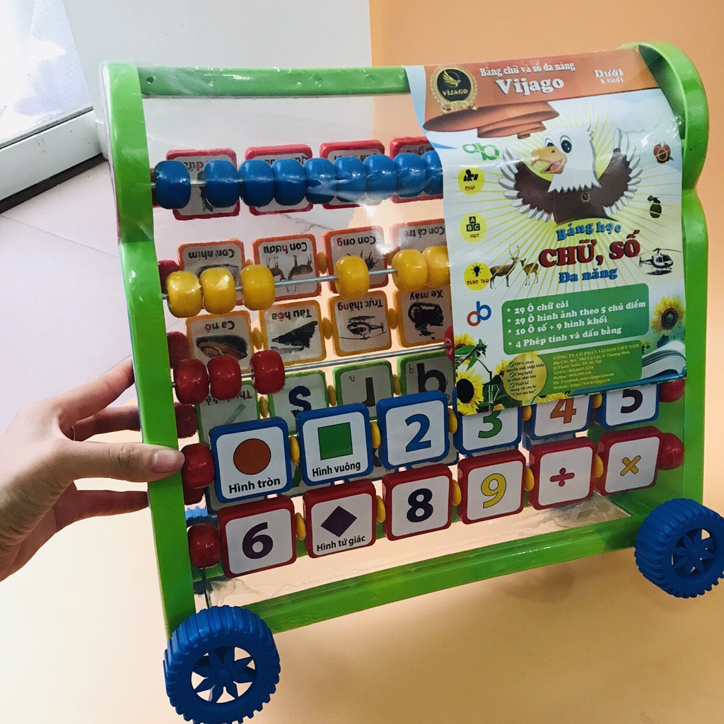 Kệ Học Chữ Và Số Đa Năng NGƯỜI NHỆN Có Xe Kéo Tiện Lợi Cho Bé Giúp Phát Triển Trí Tuệ