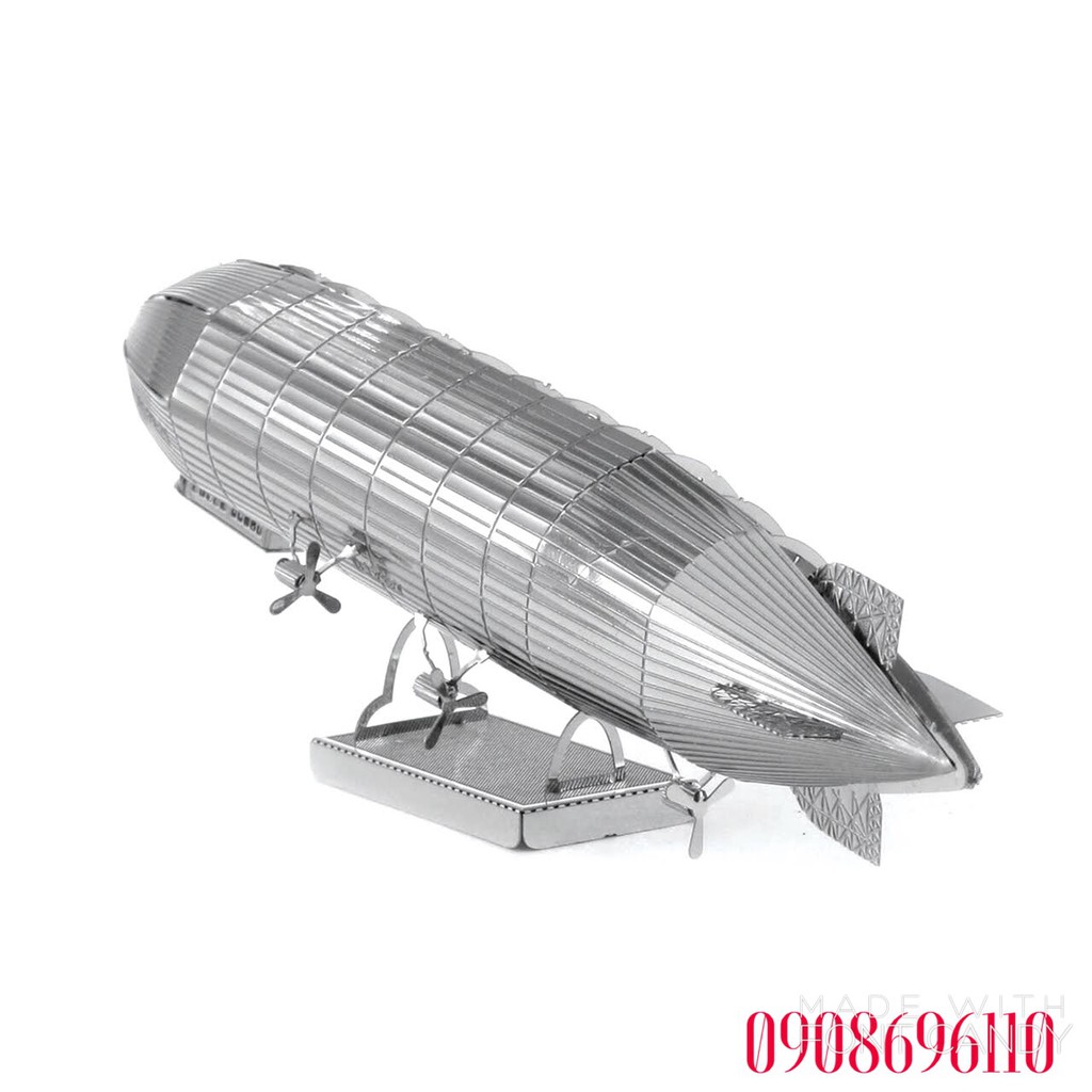 Đồ chơi mô hình lắp ráp 3d kim loại máy bay khinh khí cầu Graf Zeppelin, đồ chơi xếp hình