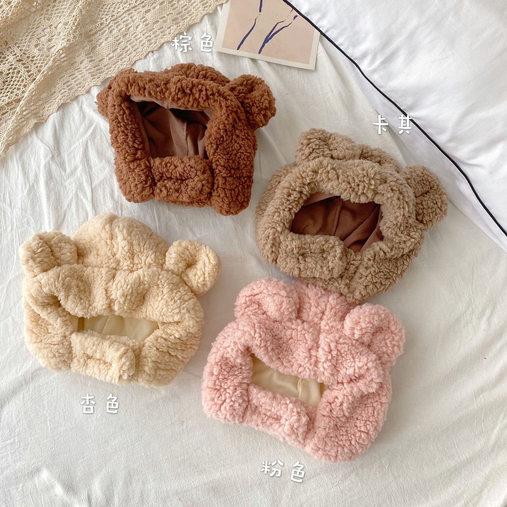 Mũ Len Tai Gấu Xinh Xắn Cho Bé