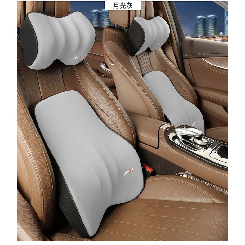 Memory Foam Automotive Headrest Neck Pillow Lumbar Support Pillow Backrest Pillow Lumbar Cushion Car Seat Back Cushion Pillow Pair Lumbar Pillow Cushion j6yz