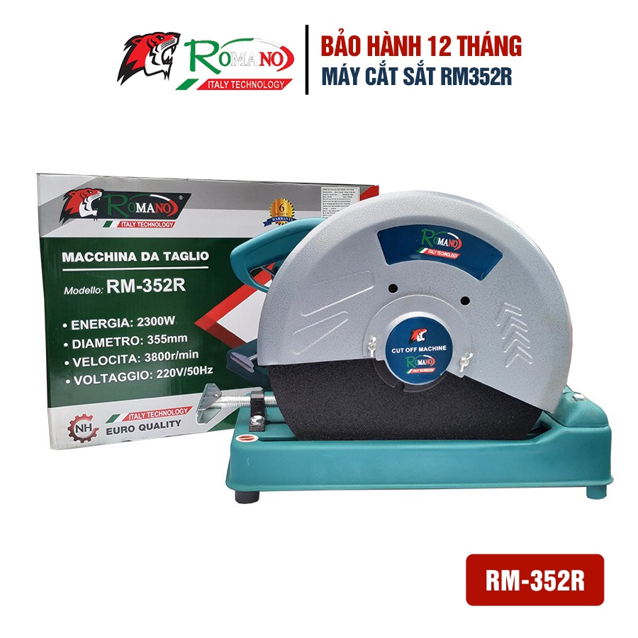 Máy cắt sắt Romano RM352R, Công suất 2300W, Cắt góc 45 độ, Có kèm lưỡi cắt