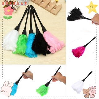 HSHELAN Turkey Feather Duster For Car / Home Cleaning With High Quality Antistatic Plastic Handle