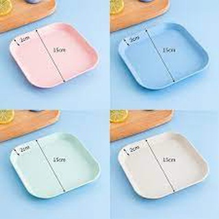 🎁FREESHIP🎁 Combo 5 Set 8 đĩa lúa mạch hình vuông kháng khuẩn